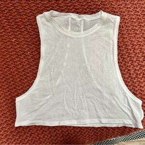 White Lululemon short crop top, size 4